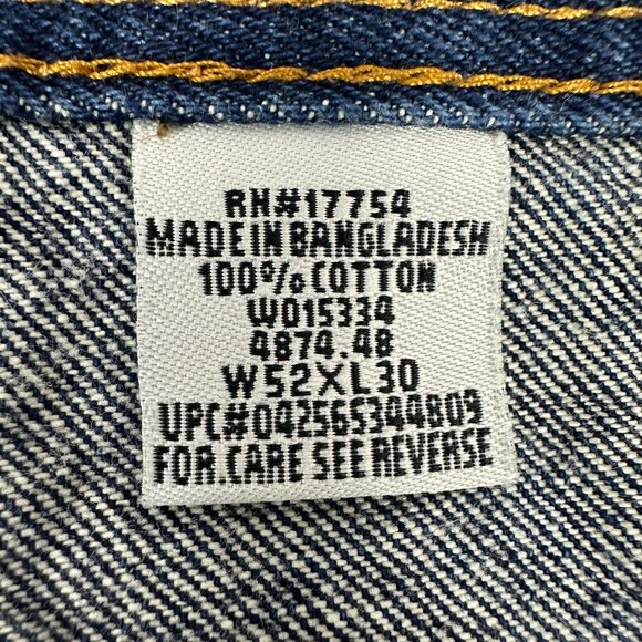 Key Men's Denim Jeans W52 X L30 Classic Fit 100% Cotton - Picture 4 of 5